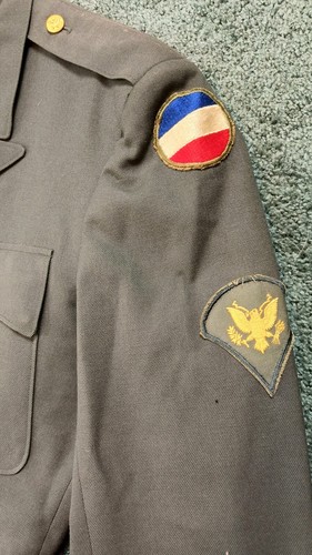 Vintage Vietnam Era US Army Uniform Dress Jacket Green 39R Wool - Picture 7 of 8