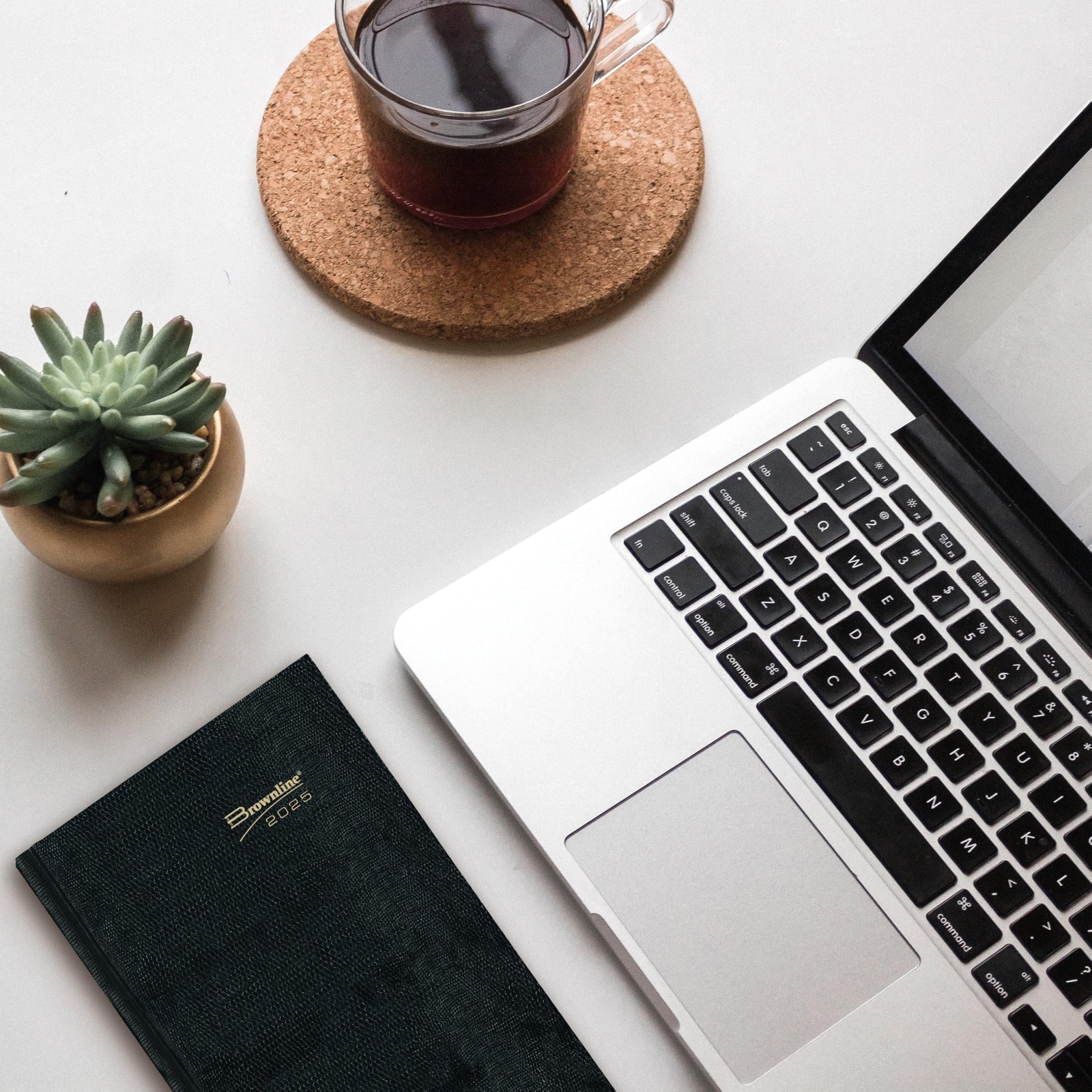 Brownline® 2025 Traditional Daily/Monthly Planner, Untimed Journal, 12 Mont