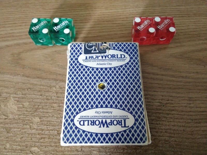Harrahs Dice Philadelphia And Tropworld Cards