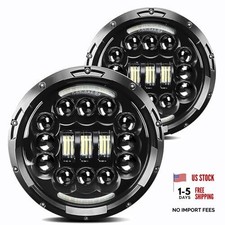 H6024 7 Inch Led Headlights with Daytime Running Light Compatible with Jeep