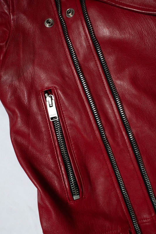 Saint Laurent RED multizip biker SS14 leather jacket Hedi Slimane image 7