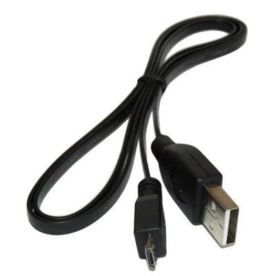 3ft FLAT USB 2.0 Certified Type A Male to Micro-B 5-Pin Cable Nickel Plate