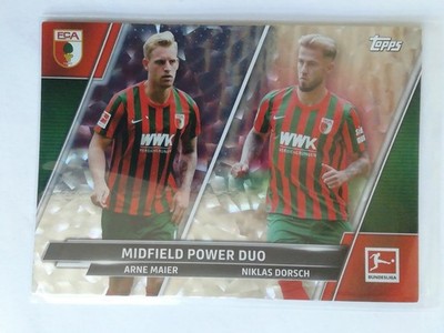 2022 Topps Arne Maier Niklas Dorsch FC Ausburg Midfield Power Duo Nr. 200 FCA
