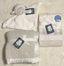 Gerber Baby Blanket  Lovey Bundle 6 pcs Gray/White/Cream NEW See Below 