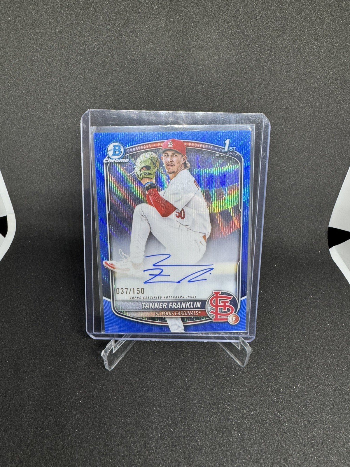 2025 Bowman Draft Chrome Tanner Franklin 1st Blue Wave Auto /150 #CPA-TF