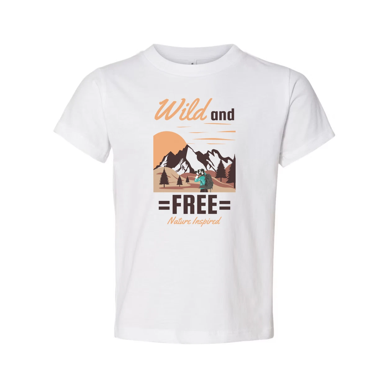 Wild and Free Nature Inspired Outdoor Unisex T Shirt for Hiking and Camping for