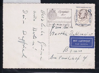 Berlin 166 auf Postkarte Luftpost #DCG37 - Bild 1 von 2