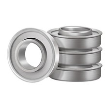 4 Pcs ID 5/8" X OD 1-3/8" Flanged Ball Bearings, Replace for Lawn Mower, Wheelba