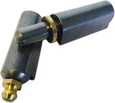 3 Inch Steel Bullet Hinge with Zerk Grease Fitting and Bushing - Weld on for BBQ