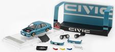 Bm Creations 1991 Honda Civic Ef2 - Lhd - Custom Blue 164 Diecast Car 64b0472