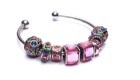 Vintage Rhinestone Charm Bracelet Cuff — photo 1