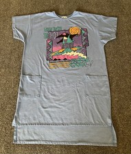 Bolo Spirit VTG 90s T Shirt Beach Coverup Blue Teal Surf Pro One Size