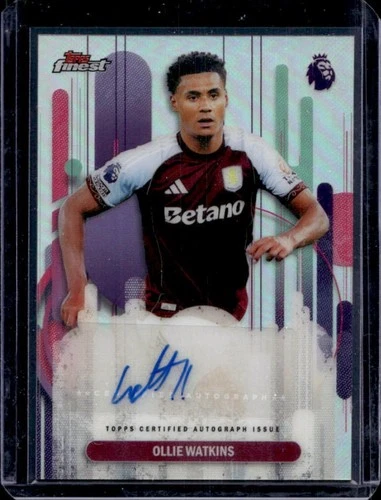 2025-26 Topps Finest Premier League Ollie Watkins Auto #FA-OW Aston Villa