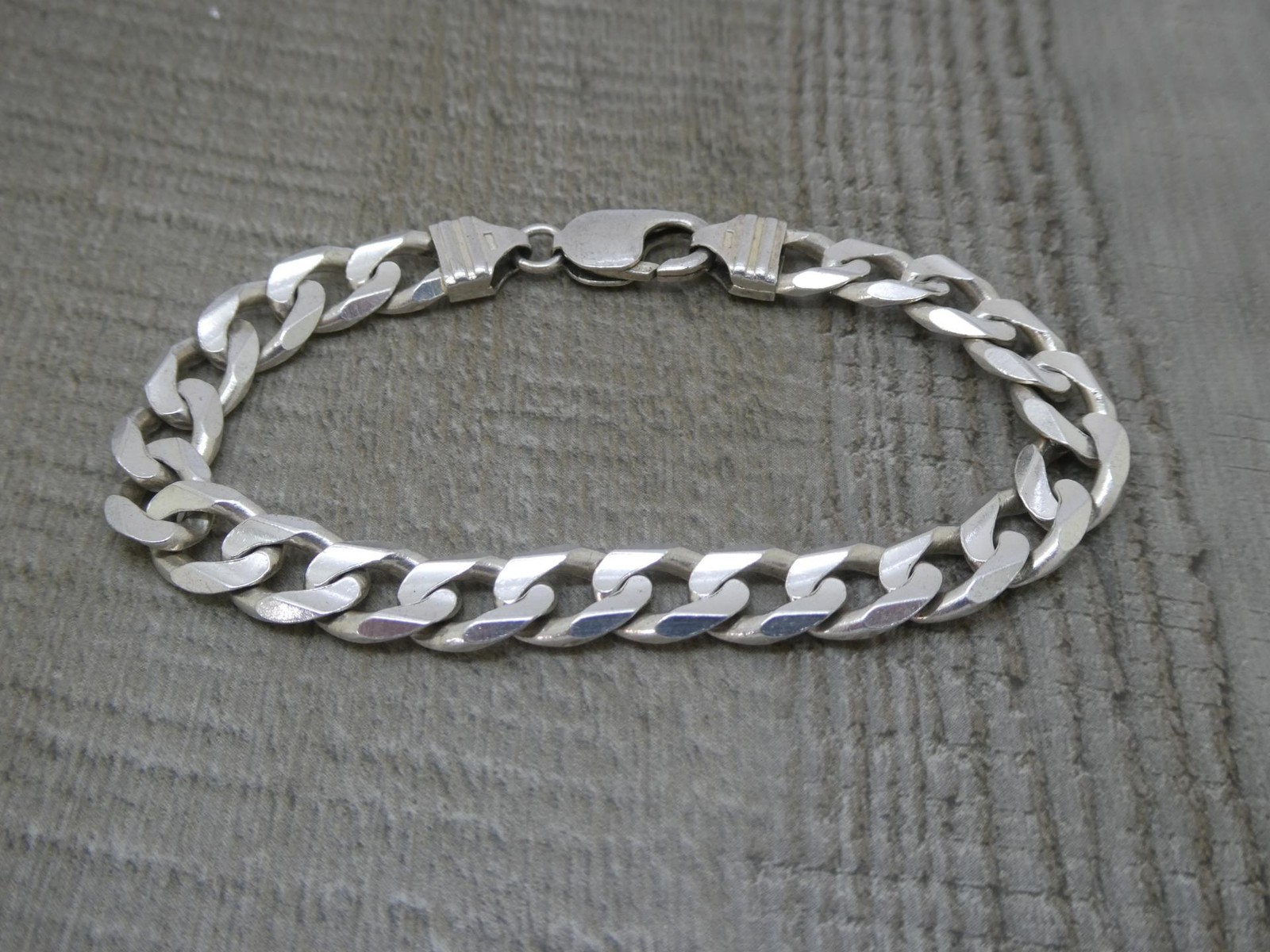 Hallmarked Solid Sterling Silver 925 8" Long 9mm … - image 1