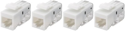 4x goobay Keystone Modul RJ45 CAT 5e UTP 100 MHz