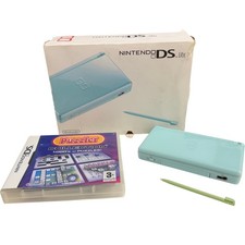 Nintendo DS Lite Puzzler Collection Console Aqua Blue Handheld System