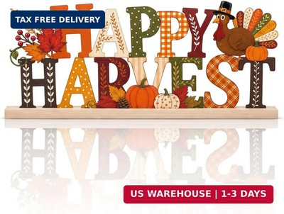 Thanksgiving Table Decor Centerpiece, Happy Harvest Table Sign