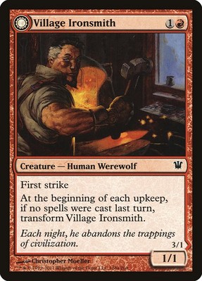 MTG Karte - Village Ironsmith // Ironfang-Innistrad-168-EN-EX- C