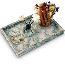 Marble Bathroom Tray,Pure Natural Vanity Tray,Marble Tray for Kitchen Counter No
