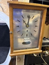 Rare Antique JFT Oak Wall Clock Chain Fusee Movement Working Gothic Style