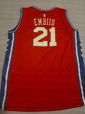 Joel Embiid 21 Philadelphia 76ers Fanatics Youth XL Red NBA Jersey