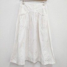 Mina Perhonen Pilli Silk Cotton Long Skirt White Size 40 Women's