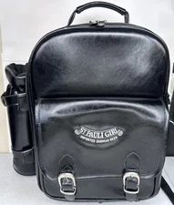 St Pauli Girl Portable Picnic Set Backpack Black Leather Legacy Picnic Time READ