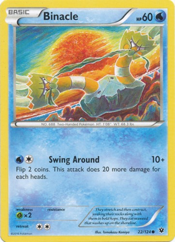 Binacle - 22/124 - Common - Near Mint - XY Fates Collide