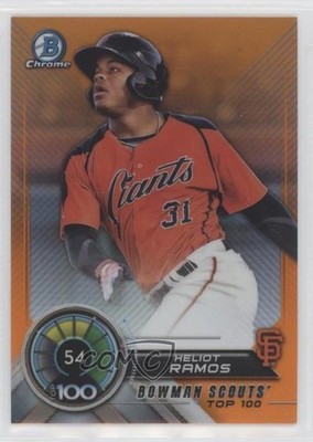 2018 Bowman Scouts' Top 100 Orange Refractor /25 Heliot Ramos #BTP-54 0b0