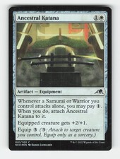 Ancestral Katana 1 Common Kamigawa: Neon Dynasty Magic: The Gathering Foil NM