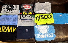 Graphic Print T-Shirt Lot of 10 Assorted sizes, Multicolor 100% Cotton