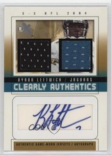 2004 Fleer E-X Pewter Dual Jersey 59/68 Byron Leftwich #CAS-BL Auto 0l1