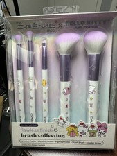 Hello Kitty Makeup Brush Set Flawless Finish 5 PC The Creme Shop Sanrio NEW NIP
