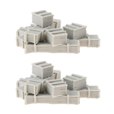 Set mit 2 1:35 Resin Bausätzen, Simulationskisten, Mini Landschaftsbaukasten,