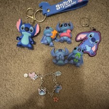 Disney Stitch Keychain and Charm Bracelet Set - Stitch Figures  Accessories