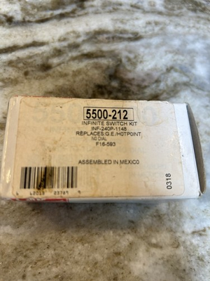 #ad UNILINE 5500 212 ROBERTSHAW INFINITE SWITCH KIT FOR HOT POINT GE ELECTRIC RANGES $9.99