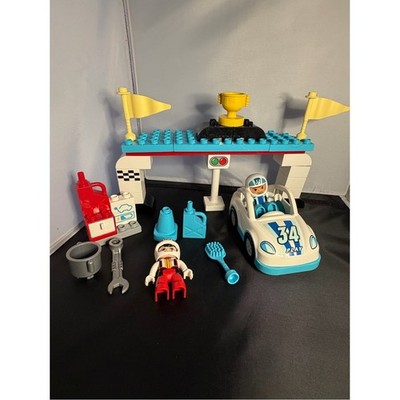 LLEGO DUPLO 10947 Race Cars Track #34 Car Drivers Trophy Incomplete