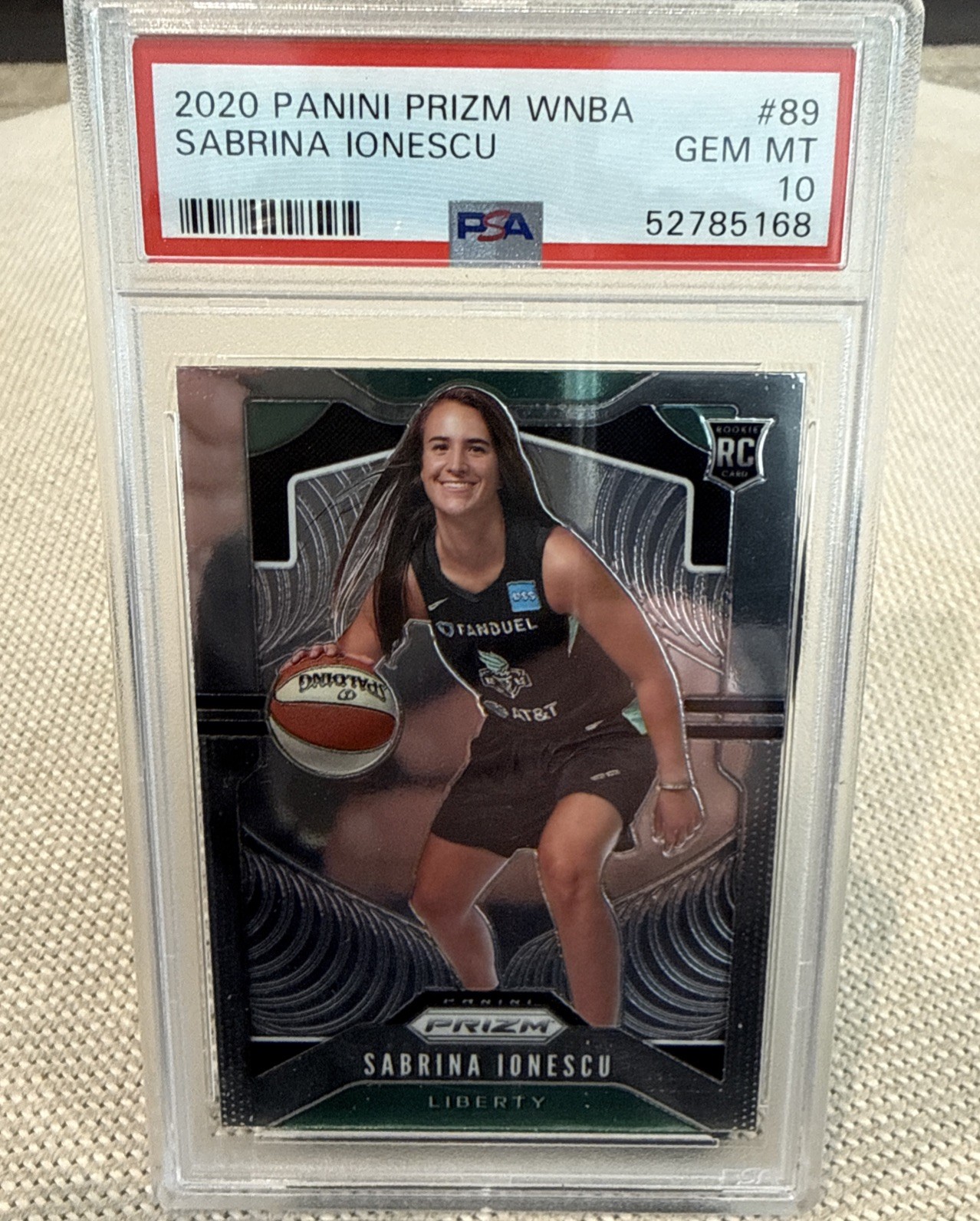 2020 Panini Prizm WNBA Sabrina Ionescu Rookie #89 PSA 10