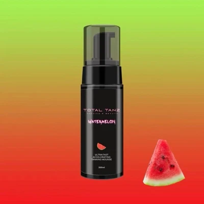 TOTAL TANZ UK Watermelon Tanning Foam Tattoo Protector 10 X shades darker Sunbed Lotion