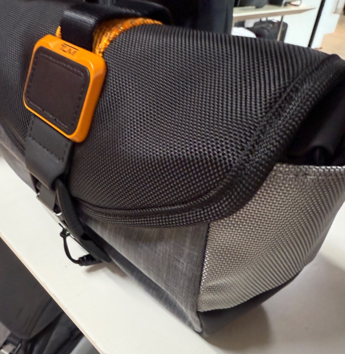 NEW Tumi ALPHA BRAVO COMPASS Flap Crossbody Bag - STEEL - BLACK