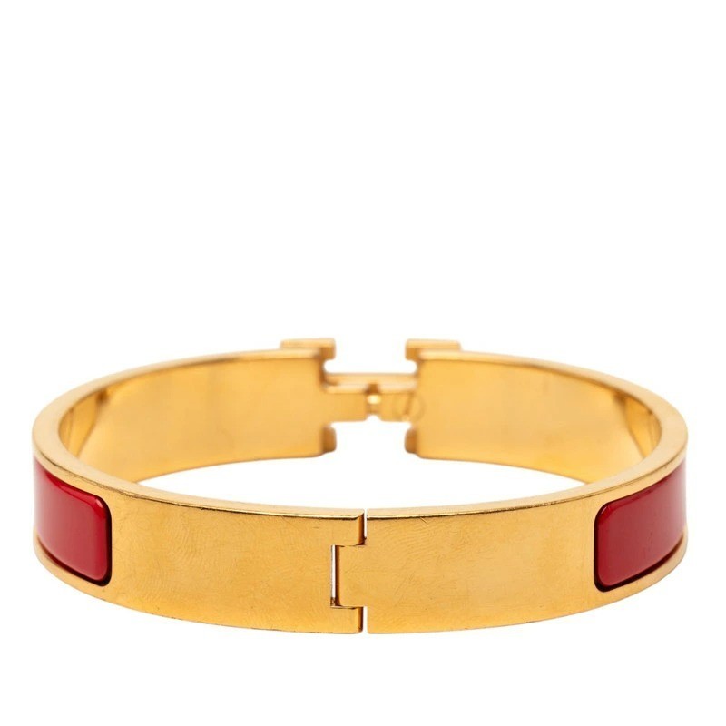 Hermès Click H PM Bracelet Gold and Red Plated Women's Accessories Used thumbnail 23