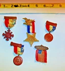 Collection of Five (5) Different GAR Ribbon Medals