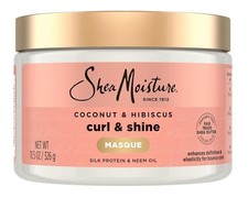 2 PACK Shea Moisture Coconut Hibiscus Curl Shine Hair Masque 12 Ounce