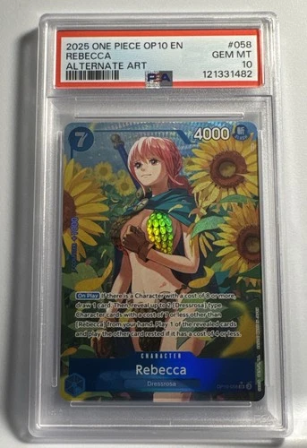 One Piece OP10-058 Royal Blood Rebecca Alt Art PSA 10