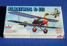 ESCI 1/72 Albatros D III Biplane Model Kit MINT 1970s