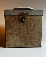 1960's Gold Gray 7"/45 rpm Vinyl Record Storage Box/Case