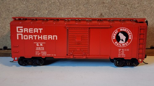 Great Northern 40' Boxcar 10970 Sprung Trk Rueda de Metal Kadee Kar Line Athearn HO | Zustand: Used