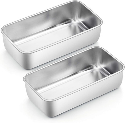 Homikit Kastenform 2Er-Set, Edelstahl Brotbackform Königskuchenform Für Brot/Kuc