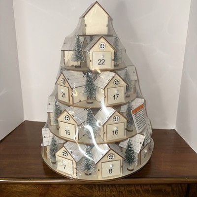 HOBBY LOBBY 5 TIER WOOD CHRISTMAS TREE ADVENT CALENDAR 2023 (LED Lights) TikTok