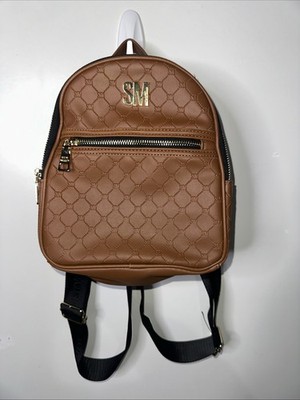 Steve Madden Quilted Tan Mini Backpack With Gold Hardware  display picture 2